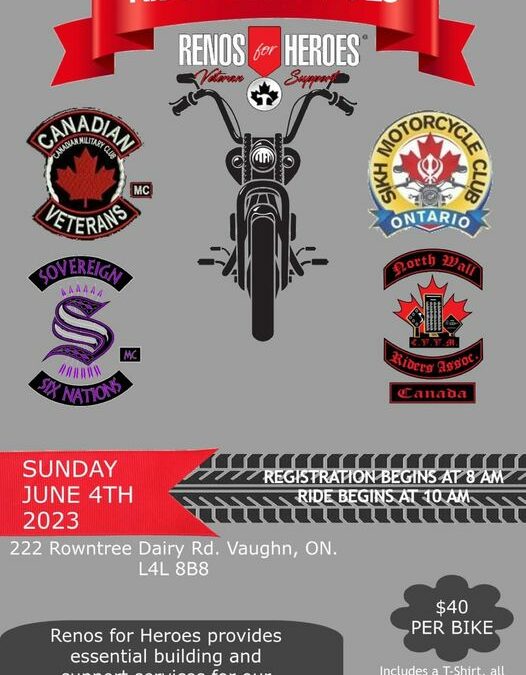 Ride For Heroes – Sunday June 4 2023