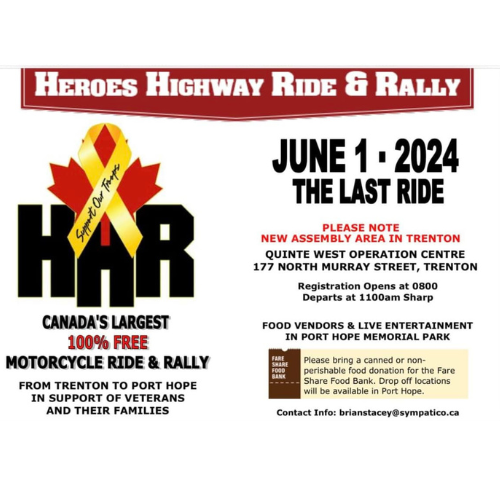 Heroes Highway Ride and Rally – 01 June 2024
