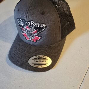 The Rolling Barrage – Snap Back Ball Cap (Grey and Black)