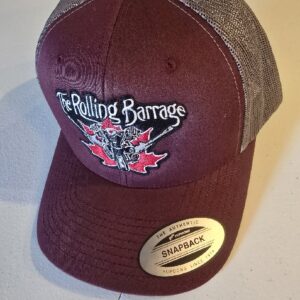 The Rolling Barrage – Snap Back Ball Cap (Maroon)