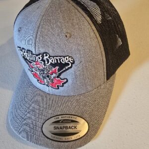 The Rolling Barrage – Snap Back Ball Cap (Light Grey and Black)