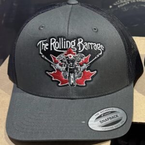 The Rolling Barrage – Snap Back Ball Cap (Dark Grey and Black)